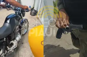 Polícia recupera moto de homem prestes a ser desmanchada em Teresina (Foto: Repórter 12/Conecta Piauí)