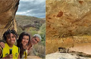 Regina Casé no Parque da Serra da Capivara (Foto: Reprodução)