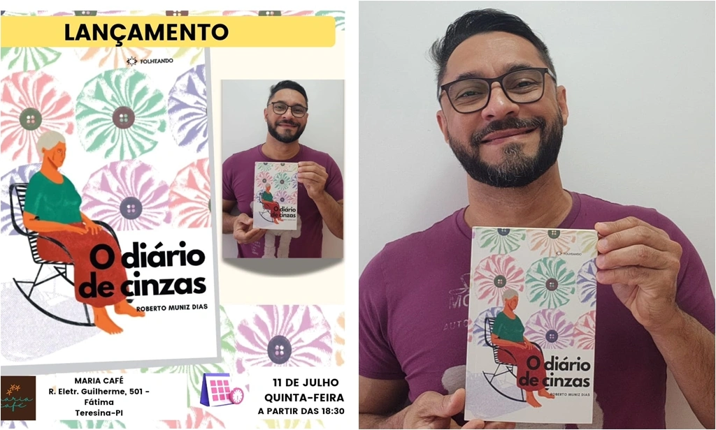 Roberto Muniz Dias lança seu livro nesta quinta-feira (11)