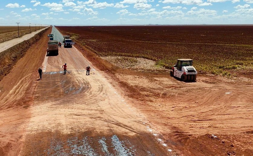 Rodovia da Soja: obras do DER avançam e cronograma de execução chega a 50%