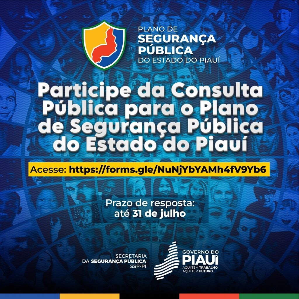 SSP lança do formulário de consulta pública para o Plano Estadual de Segurança