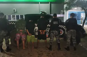 Trio preso pela polícia (Foto: Reprodução)