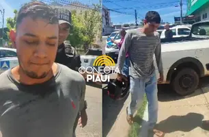 Venezuelanos suspeitos de atuarem como agiotas são presos após desacato em THE (Foto: Repórter 12/Conecta Piauí)