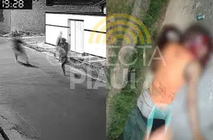 Vídeo mostra momento em que criminosos executam homem na zona Norte de Teresina (Foto: Reprodução)