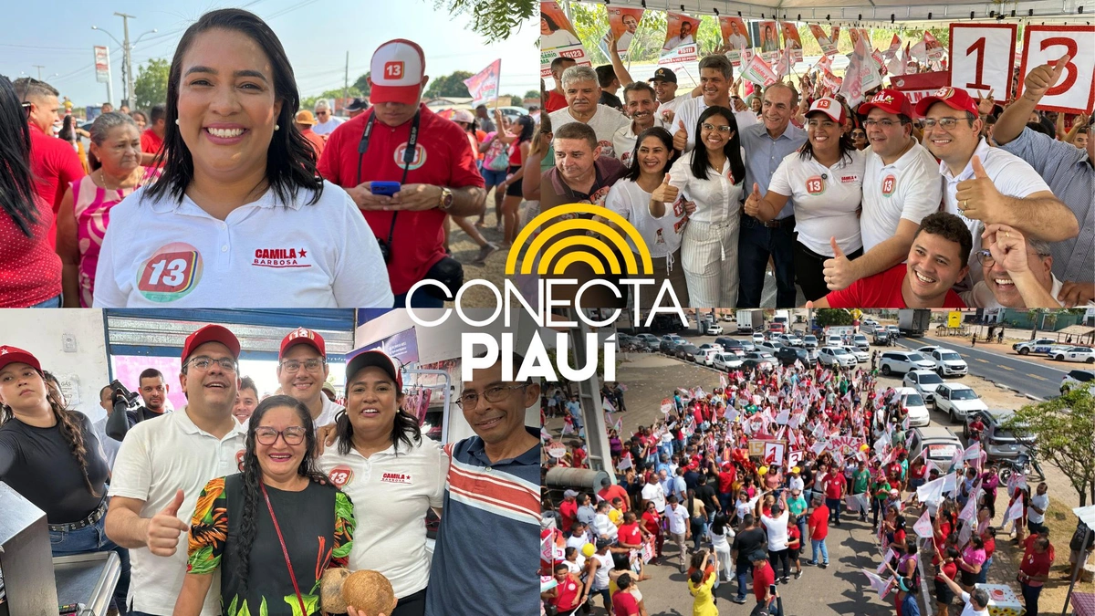 Ao lado de Rafael Fonteles, Camila Barbosa realiza bandeiraço em Lagoa do Piauí