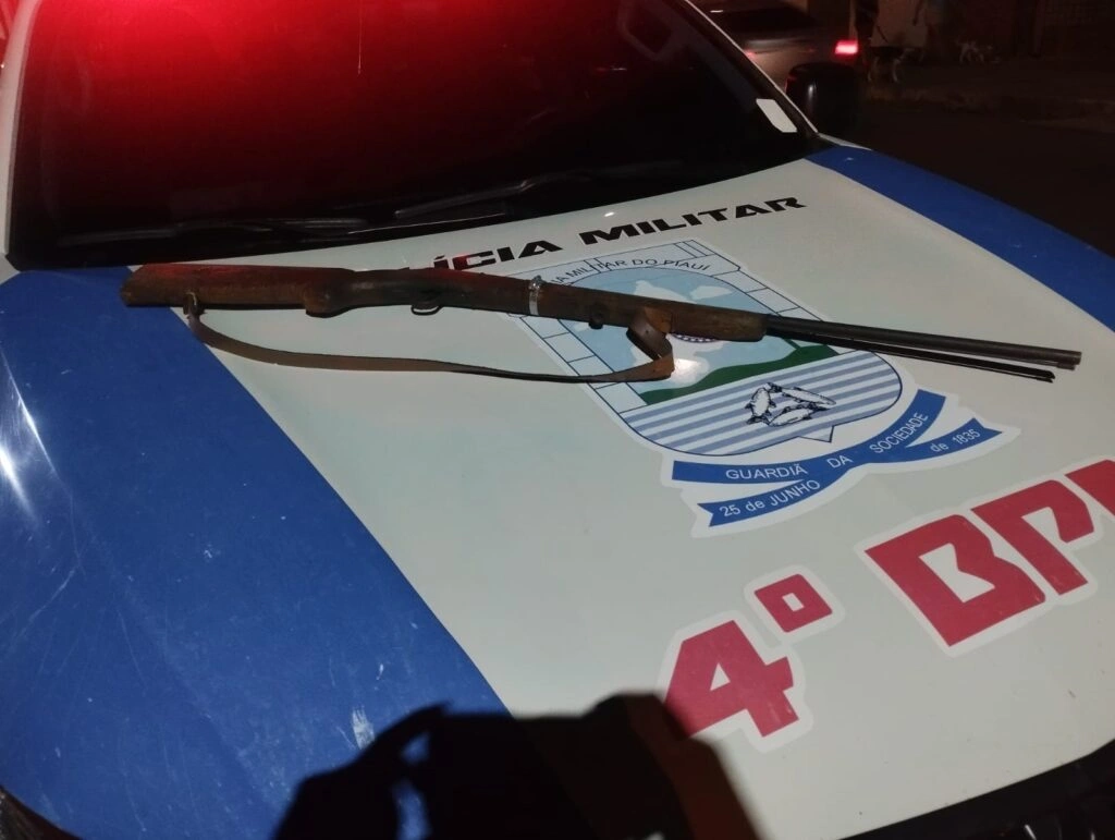 Arma utilizada pelo suspeito