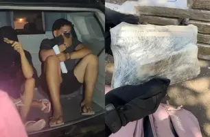 Avó e neto são presos com 42 kg de maconha em trecho da BR-343 em Teresina (Foto: Repórter 12/Conecta Piauí)