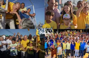 Carreata de Silvio Mendes pela zona Sul de Teresina atrai populares (Foto: Reprodução)