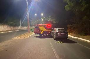 Carro bate em viatura do Corpo de Bombeiros durante poda de árvores em Teresina (Foto: Divulgação)