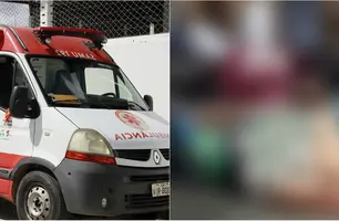 Casal foi socorrido por ambulância do SAMU (Foto: Conecta Piauí e Reprodução)