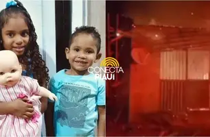 Crianças de 7 e 5 anos morrem carbonizadas no Piauí (Foto: Reprodução)
