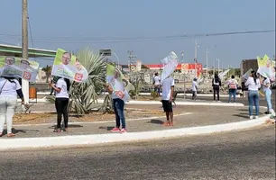 Dr. Hélio inicia campanha eleitoral com bandeiraço em vários pontos de Parnaiba (Foto: Conecta Piauí)