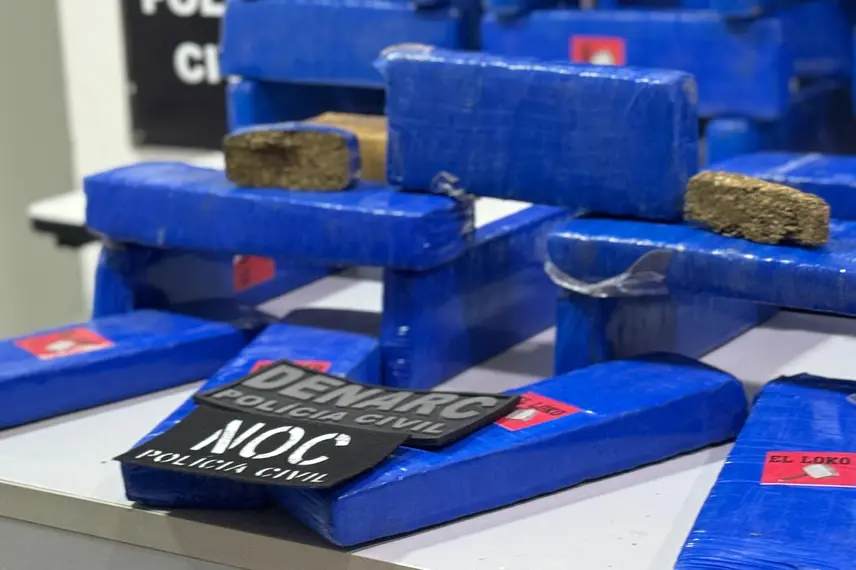 Droga apreendida pelo Denarc