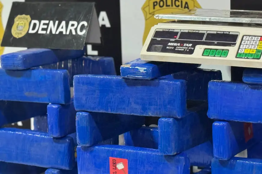 Droga apreendida pelo Denarc