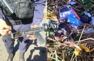 Dupla de assaltantes perde controle de moto e troca tiros com polícia em Teresina (Foto: Repórter 12/Conecta Piauí)