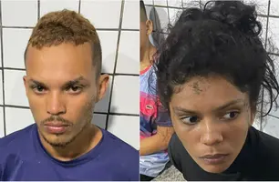 Eduardo Felipe e Maria Letícia foram presos em flagrante (Foto: Reprodução)