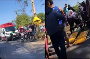 Entregador fica gravemente ferido em Teresina (Foto: Reprodução)