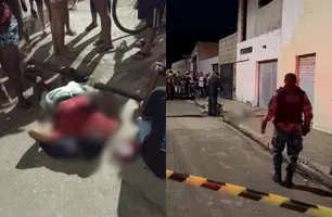 Homem é morto a tiros enquanto estava sentado em calçada na zona Norte de Teresina (Foto: Conecta Piauí)