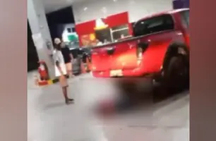 Homem é surpreendido e baleado em posto de combustível na zona Sul de Teresina (Foto: Reprodução)
