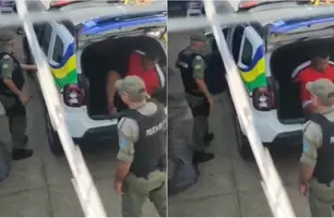 Homem foi preso suspeito de se disfarçar de flanelinha para vender drogas (Foto: Repórter 12 / Conecta Piauí)