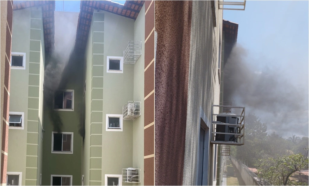 Incêndio em apartamento na zona Norte de Teresina tem início em geladeira e é controlado pelos Bombeiros