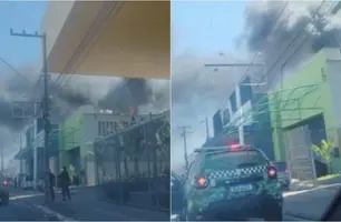 Incêndio na avenida Miguel Rosa (Foto: Reprodução)