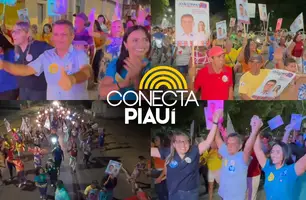 Joãozinho da Varjota inaugura comitê e realiza caminhada em Monsenhor Gil (Foto: Conecta Piauí)