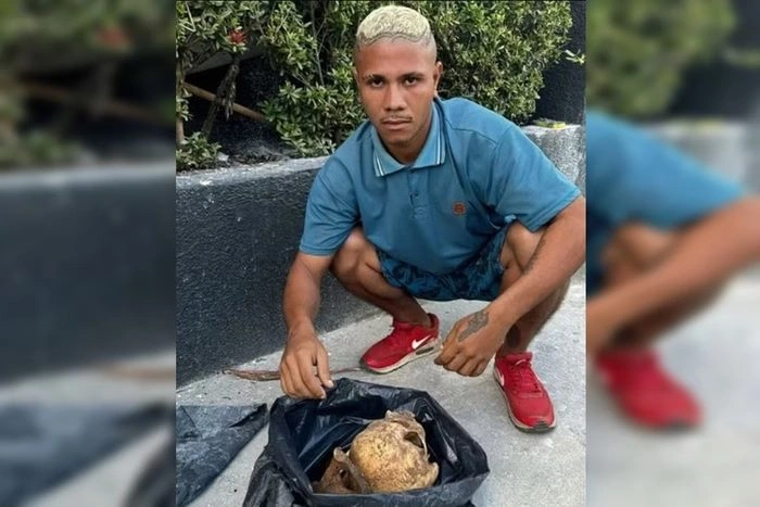 Jovem de 22 anos foi preso com ossos e confessou ter provado carne humana. Ele foi solto com a condição de seguir tratamento de saúde mental
