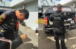 Jovem é preso por associação criminosa durante operação na zona Norte de Teresina (Foto: Repórter 12/Conecta Piauí)