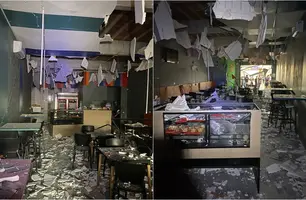 Lanchonete explode e deixa três feridos (Foto: Reprodução)