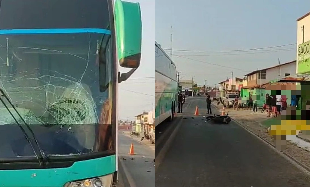 Motociclista morre após colidir contra ônibus ao voltar de festa em Luís Correia