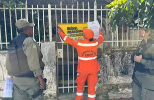 Operação para notificar mais de 200 imóveis no centro de Teresina (Foto: Reprodução)