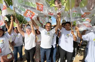 Parnaíba: Dr. Hélio inicia campanha eleitoral com multidão em bandeiraço (Foto: Conecta Piauí)