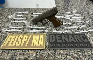 Polícia em Timon apreende drogas e arma no Planalto Formosa (Foto: Reprodução)