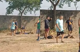Policiais que jogavam futebol presenciam assalto e prendem criminosos em Teresina (Foto: Reprodução)