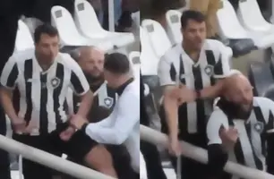 Torcedor do Botafogo é flagrado em ato racista e é demitido do emprego em prefeitura (Foto: Reprodução/X)