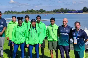 Atletas brasileiros estão na Hungria para Olympic Hopes 2024 (Foto: Canoagem Brasileira)