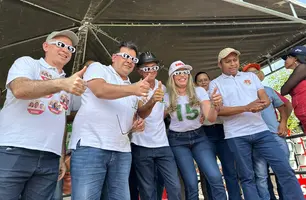 Candidato Antônio Chico reúne apoiadores com Rafael Fonteles em Nova Santa Rita (Foto: James Rodrigues/Conecta Piauí)