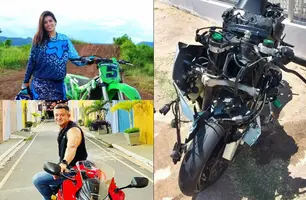 Colisão entre carro e moto de luxo deixa casal gravemente ferido em Piracuruca (Foto: Reprodução)