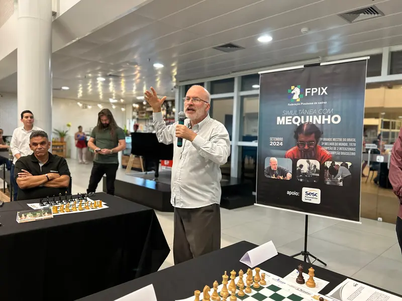 Enxadrista Mequinho participa de 20 partidas simultâneas em Teresina