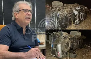 Ex-senador João Vicente Claudino sofre acidente de carro no Piauí (Foto: Reprodução)