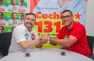 Fábio Novo e Cochise (Foto: Luan Caio)