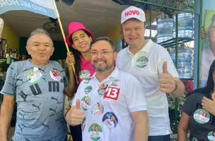 Fábio Novo realiza caminhada com muitos apoiadores na zona Leste de Teresina (Foto: Alessandra Fonseca/Conecta Piauí)