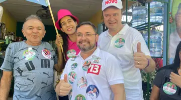 Fábio Novo realiza caminhada com muitos apoiadores na zona Leste de Teresina (Foto: Alessandra Fonseca/Conecta Piauí)