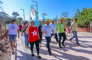 Fábio Novo visita Assentamento El Shaday e participa de caminhada (Foto: Reprodução)