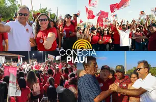 Gilson e Lanussa realizam maior adesivaço da história de Pedro Laurentino (Foto: Reprodução)