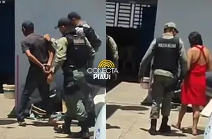 Homem agride vizinha com pauladas e pedradas em briga na zona Sudeste de Teresina (Foto: Repórter 12/Conecta Piauí)