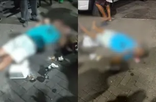 Homem é assassinado enquanto lanchava na Praça São José, no centro de Timon (Foto: Reprodução)