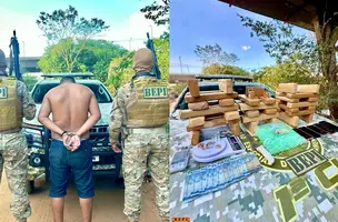 Homem é preso com 20 kg de drogas na Vila Mocambinho, zona Norte de Teresina (Foto: Divulgação/BEPI)