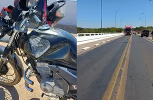 Idoso morre em acidente de moto na BR-230 entre Floriano e Barão de Grajaú (Foto: Divulgação/PRF)